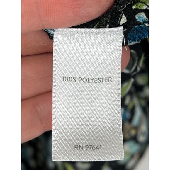 J. Jill floral tiered layered button up blouse, dark floral, size M, EUC - Picture 3 of 13